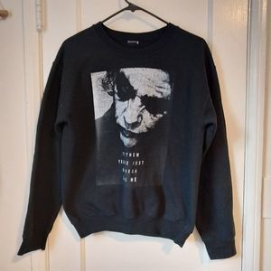 Vintage Joker Sweatshirt Batman The Dark Knight Black Size Small